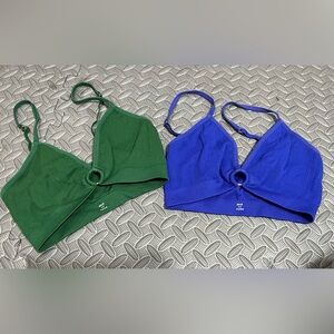 Aerie Green and Blue Bralette Set